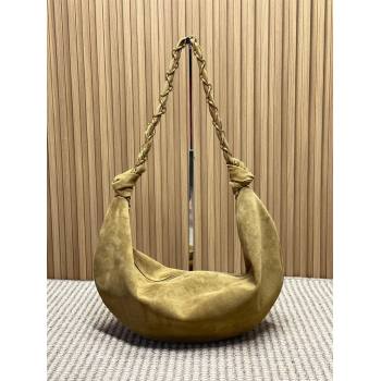 Saint Laurent Amalia Hobo Bag in Suede Golden Leaf Brown 2026 862210 (YY-260119029)