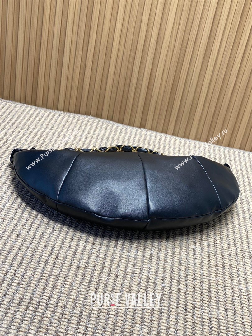 Saint Laurent Amalia Hobo Bag in Calfskin Leather Black 2026 862210 (YY-260119021)