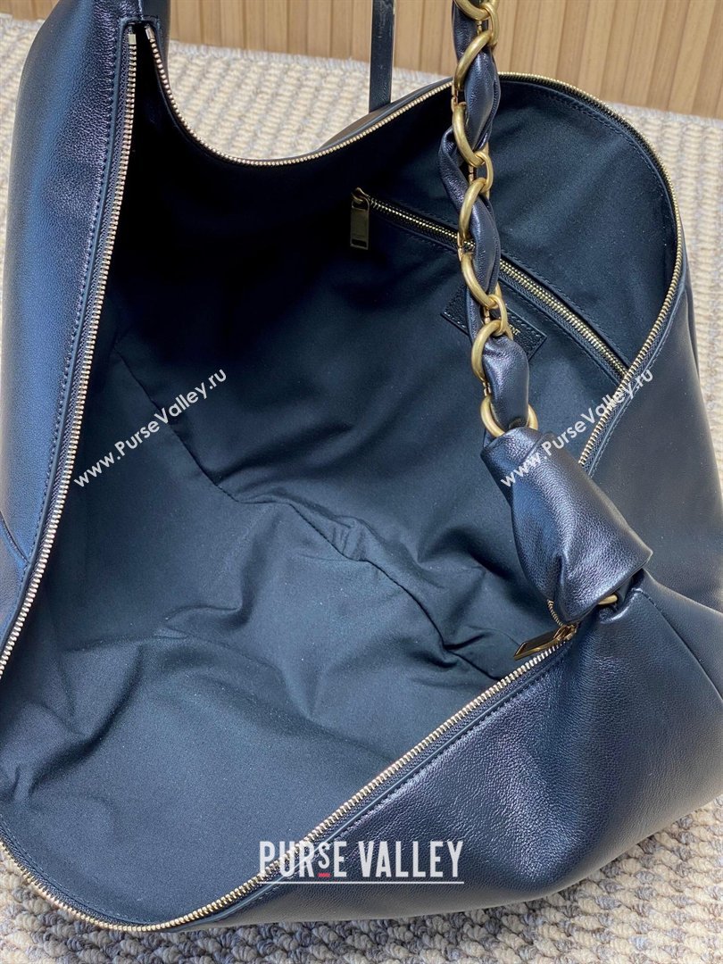 Saint Laurent Amalia Hobo Bag in Calfskin Leather Black 2026 862210 (YY-260119021)