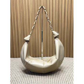 Saint Laurent Amalia Hobo Bag in Calfskin Leather Apricot 2026 862210 (YY-260119024)
