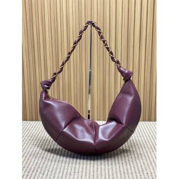 Saint Laurent Amalia Hobo Bag in Calfskin Leather Burgundy 2026 862210 (YY-260119027)