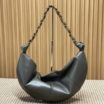 Saint Laurent Amalia Hobo Bag in Calfskin Leather Musk Green 2026 862210 (YY-260119028)
