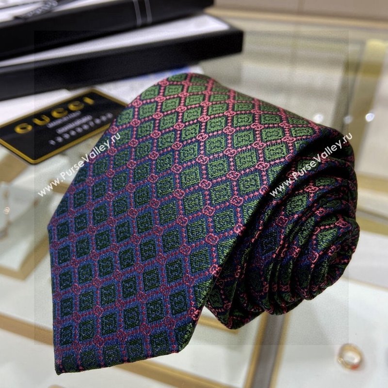 Gucci GG Web Silk Tie Green 2024 0408 (A-240408035)