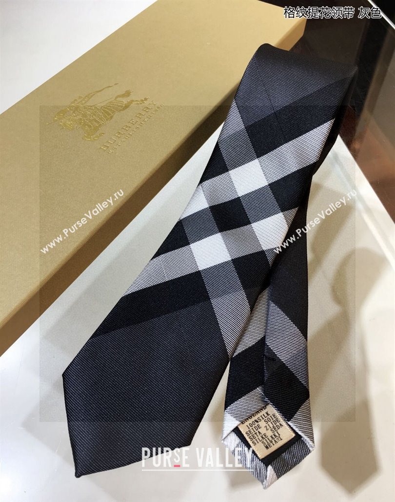 Burberry Silk Tie Grey 2024 0408 (A-240408036)