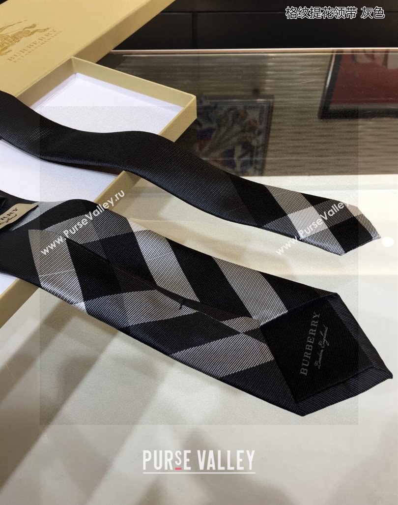 Burberry Silk Tie Grey 2024 0408 (A-240408036)