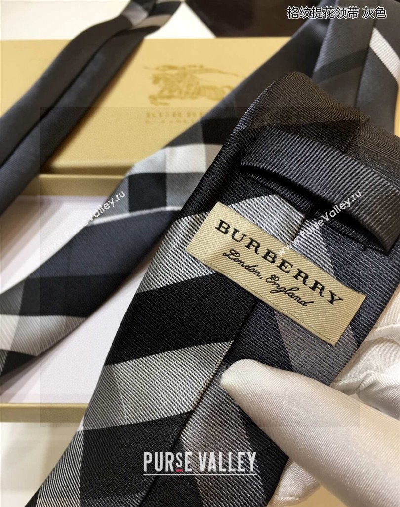 Burberry Silk Tie Grey 2024 0408 (A-240408036)