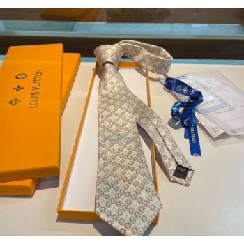 Louis Vuitton Vivienne Silk Tie Beige 2024 0408 (A-240408044)