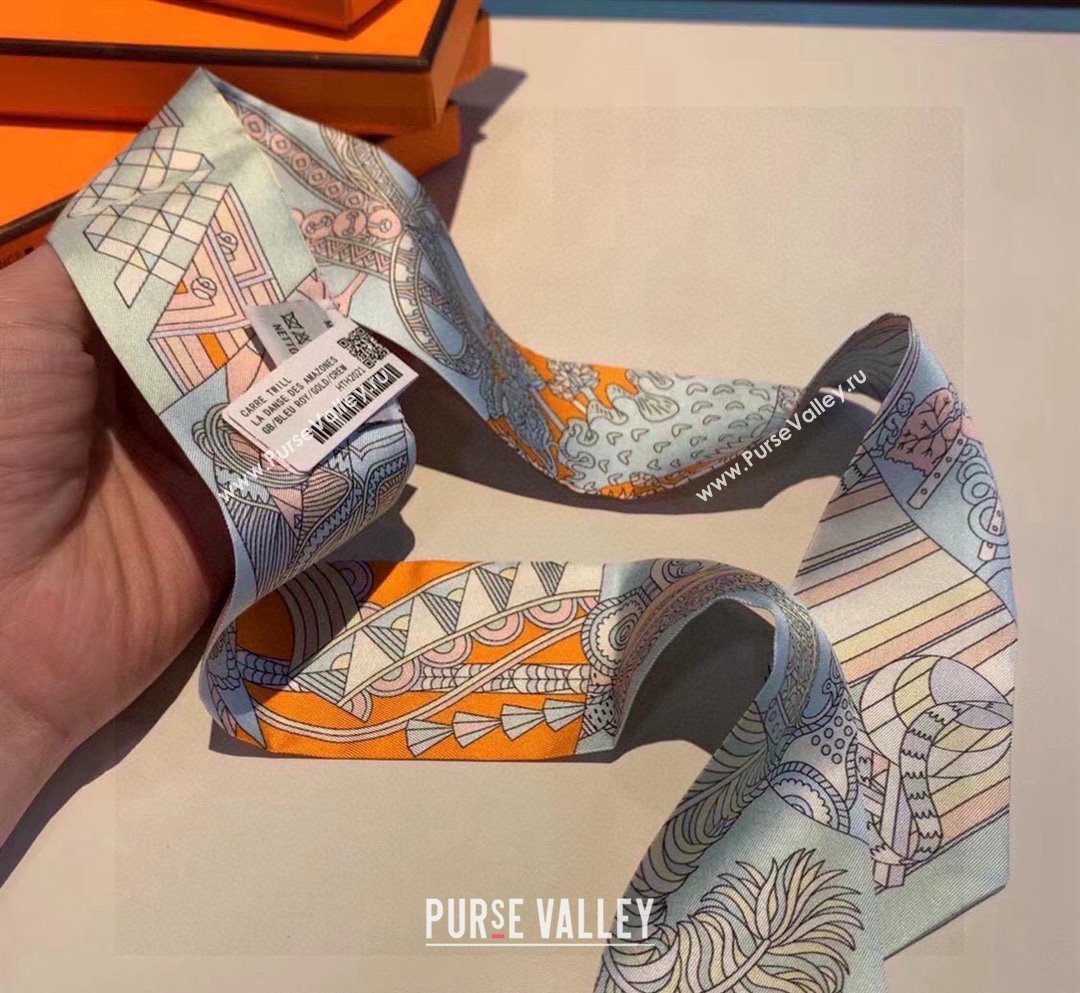 Hermes Silk Bandeau Scarf 5x86cm Green 2024 040801 (A-240408013)