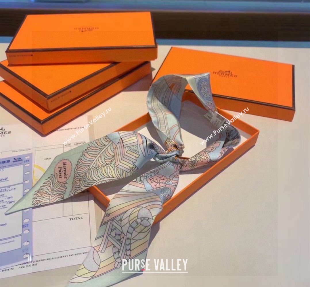 Hermes Silk Bandeau Scarf 5x86cm Green 2024 040801 (A-240408013)