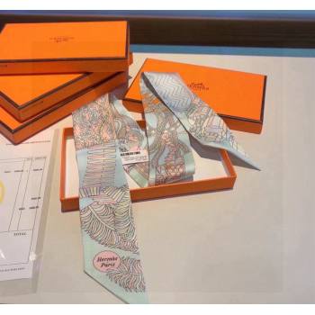 Hermes Silk Bandeau Scarf 5x86cm Green 2024 040801 (A-240408013)