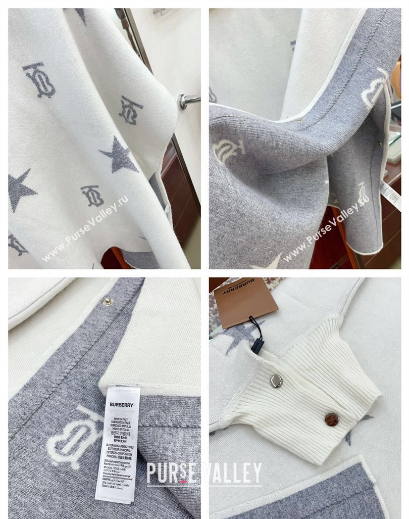 Burberry Childrens TB Star Cape White/Grey 2024 0408 (A-240408057)