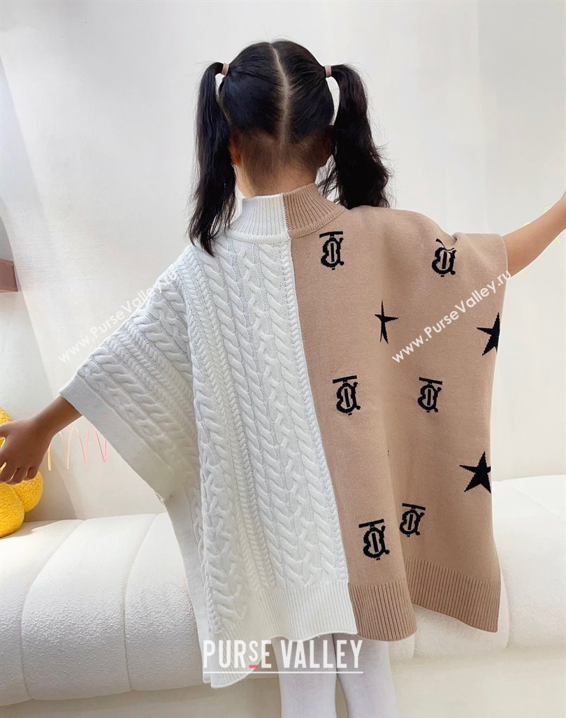Burberry Childrens TB Star Cape White/Camel 2024 0408 (A-240408058)