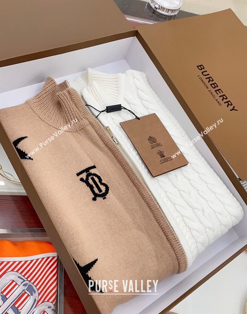 Burberry Childrens TB Star Cape White/Camel 2024 0408 (A-240408058)