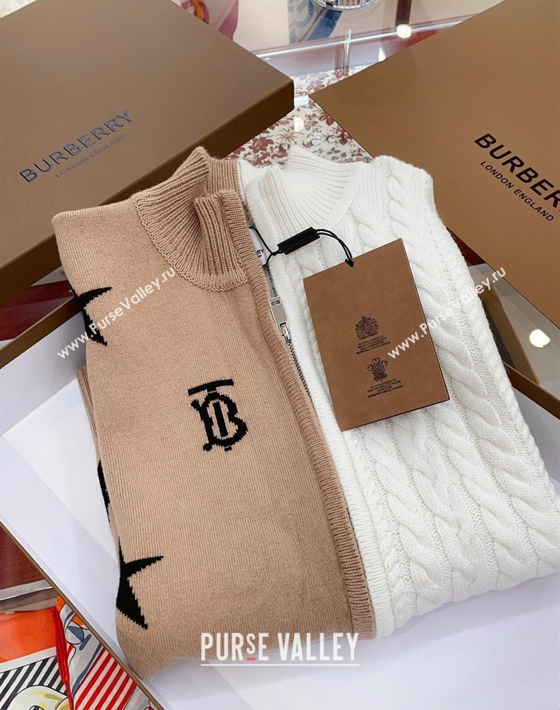 Burberry Childrens TB Star Cape White/Camel 2024 0408 (A-240408058)