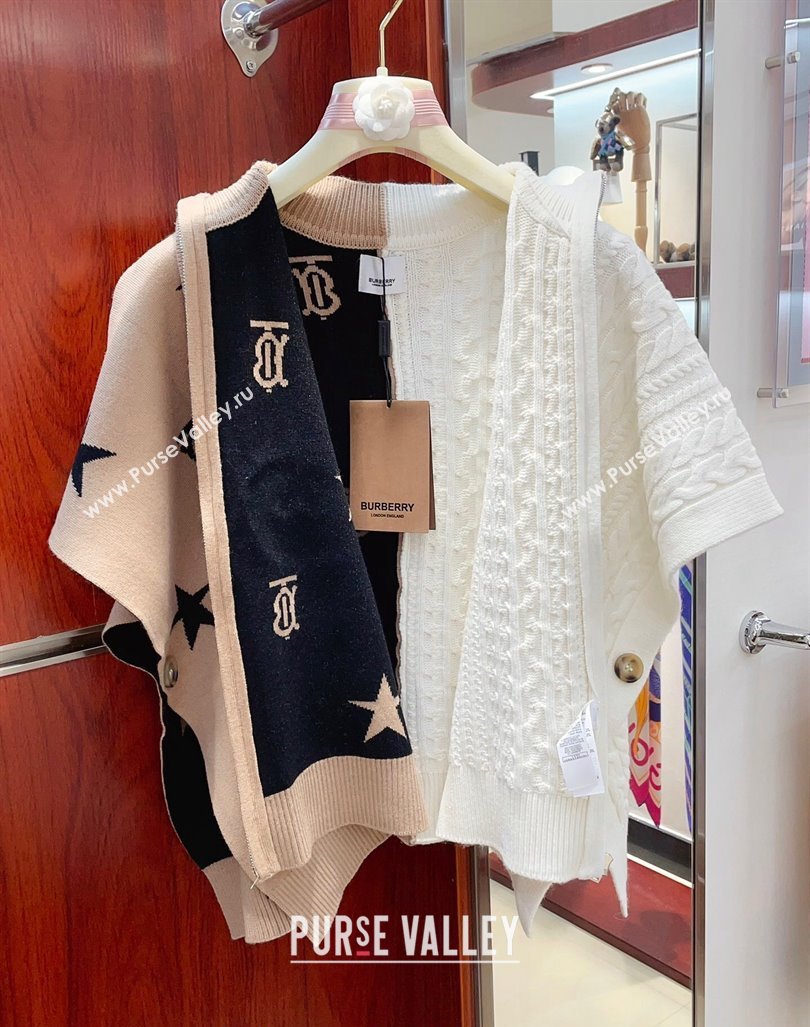 Burberry Childrens TB Star Cape White/Camel 2024 0408 (A-240408058)