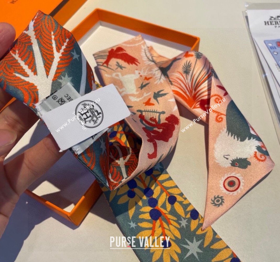 Hermes Silk Bandeau Scarf 5x86cm Green 2024 040802 (A-240408022)