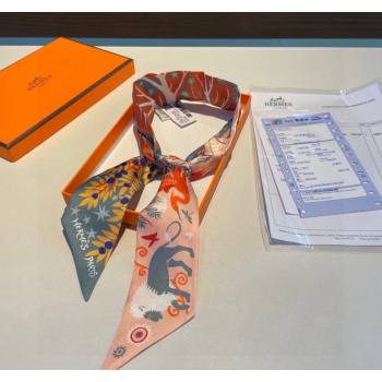 Hermes Silk Bandeau Scarf 5x86cm Green 2024 040802 (A-240408022)