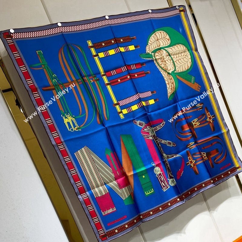 Hermes Lettres Equestre Sqaure Scarf 90x90cm Red 2024 (A-240407005)