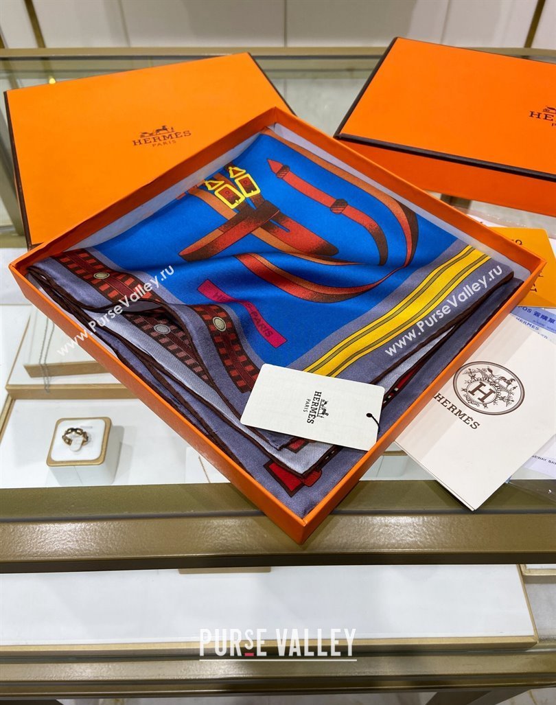 Hermes Lettres Equestre Sqaure Scarf 90x90cm Red 2024 (A-240407005)