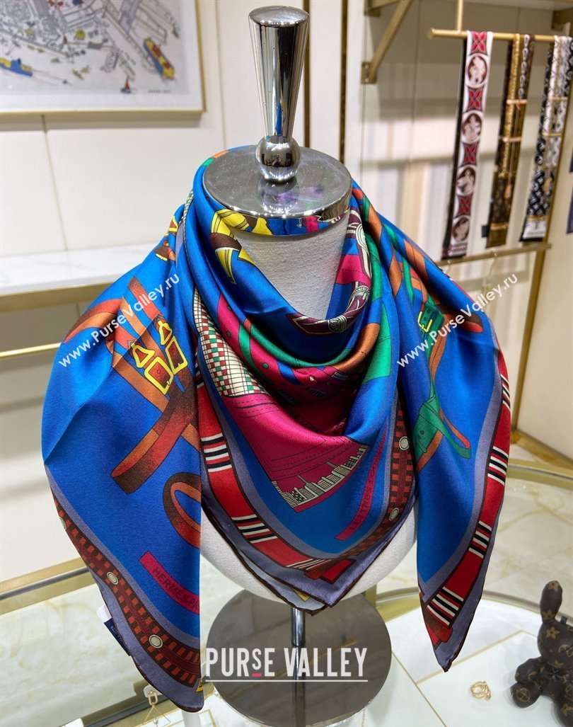 Hermes Lettres Equestre Sqaure Scarf 90x90cm Red 2024 (A-240407005)