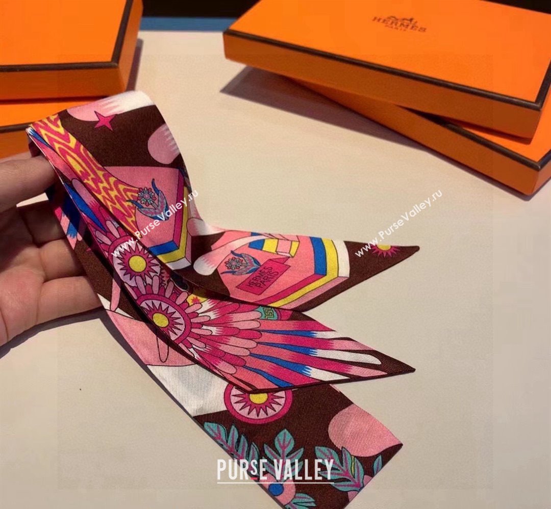 Hermes Silk Bandeau Scarf Pink 2024 040701 (A-240407034)