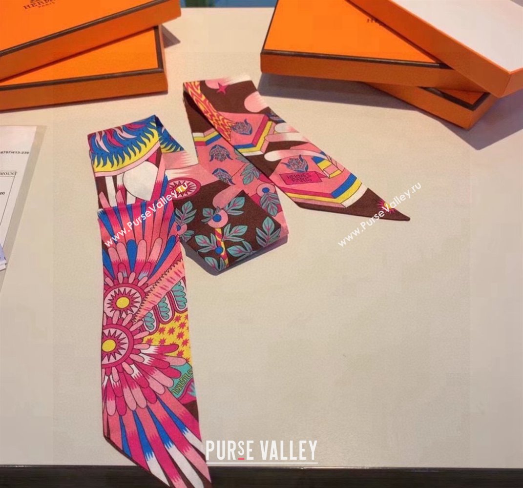 Hermes Silk Bandeau Scarf Pink 2024 040701 (A-240407034)