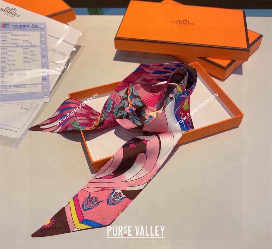 Hermes Silk Bandeau Scarf Pink 2024 040701 (A-240407034)