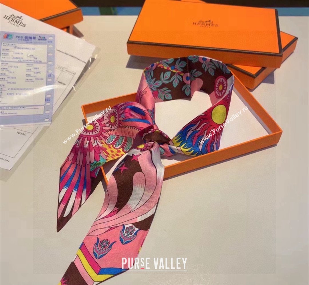 Hermes Silk Bandeau Scarf Pink 2024 040701 (A-240407034)