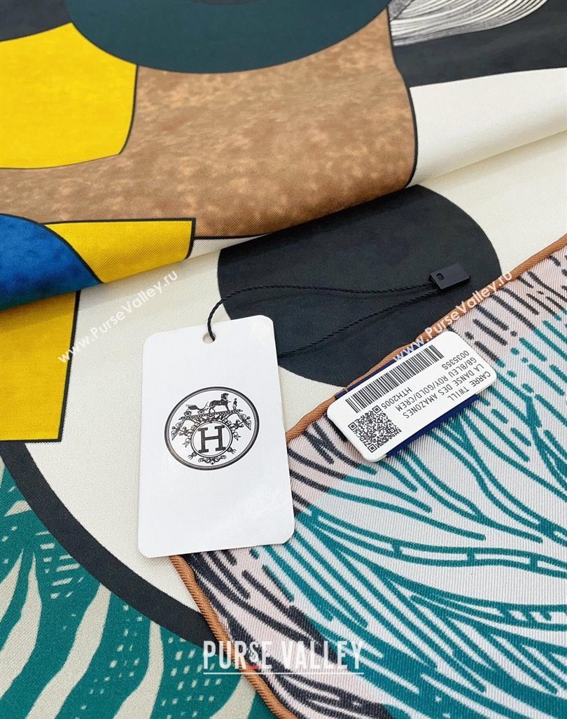 Hermes Cavalier en Formes Sqaure Scarf 90x90cm Green 2024 (A-240407007)