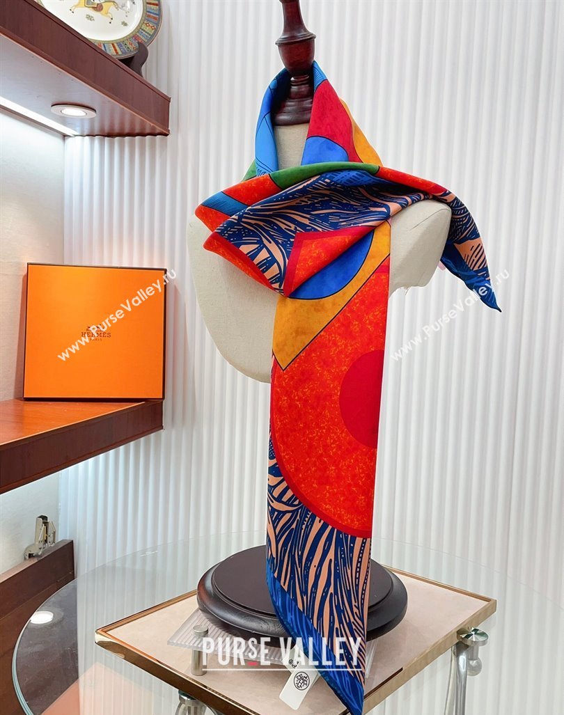 Hermes Cavalier en Formes Sqaure Scarf 90x90cm Blue 2024 (A-240407008)