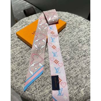 Louis Vuitton Love Silk Bandeau Scarf Pink 2024 040701 (A-240407051)