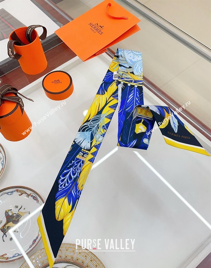Hermes Silk Bandeau Scarf 5x86cm Yellow 2024 040703 (A-240407065)