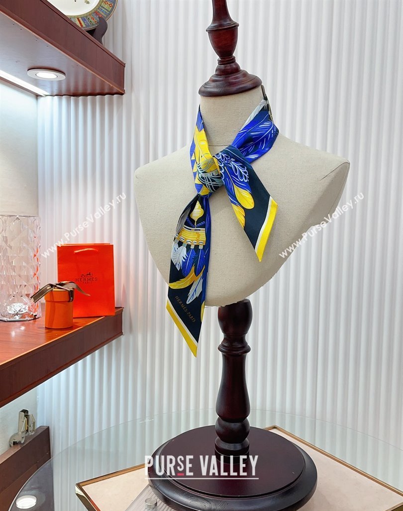 Hermes Silk Bandeau Scarf 5x86cm Yellow 2024 040703 (A-240407065)