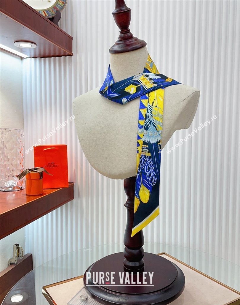 Hermes Silk Bandeau Scarf 5x86cm Yellow 2024 040703 (A-240407065)