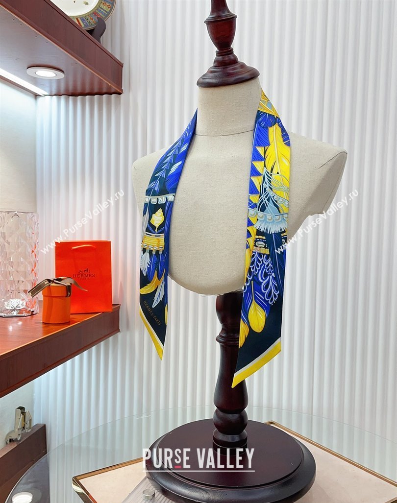 Hermes Silk Bandeau Scarf 5x86cm Yellow 2024 040703 (A-240407065)