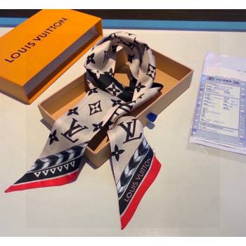 Louis Vuitton Crafty Silk Bandeau Scarf 5x120cm Beige 2024 0403 (XMN-240403159)
