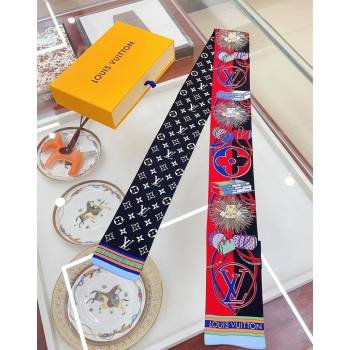 Louis Vuitton All In LV Silk Bandeau Scarf 8x120cm Red 2024 0514 (A-240514143)