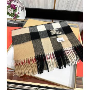 Burberry Check Cashmere Long Scarf 32x180 Beige 2024 082105 (A-240821113)