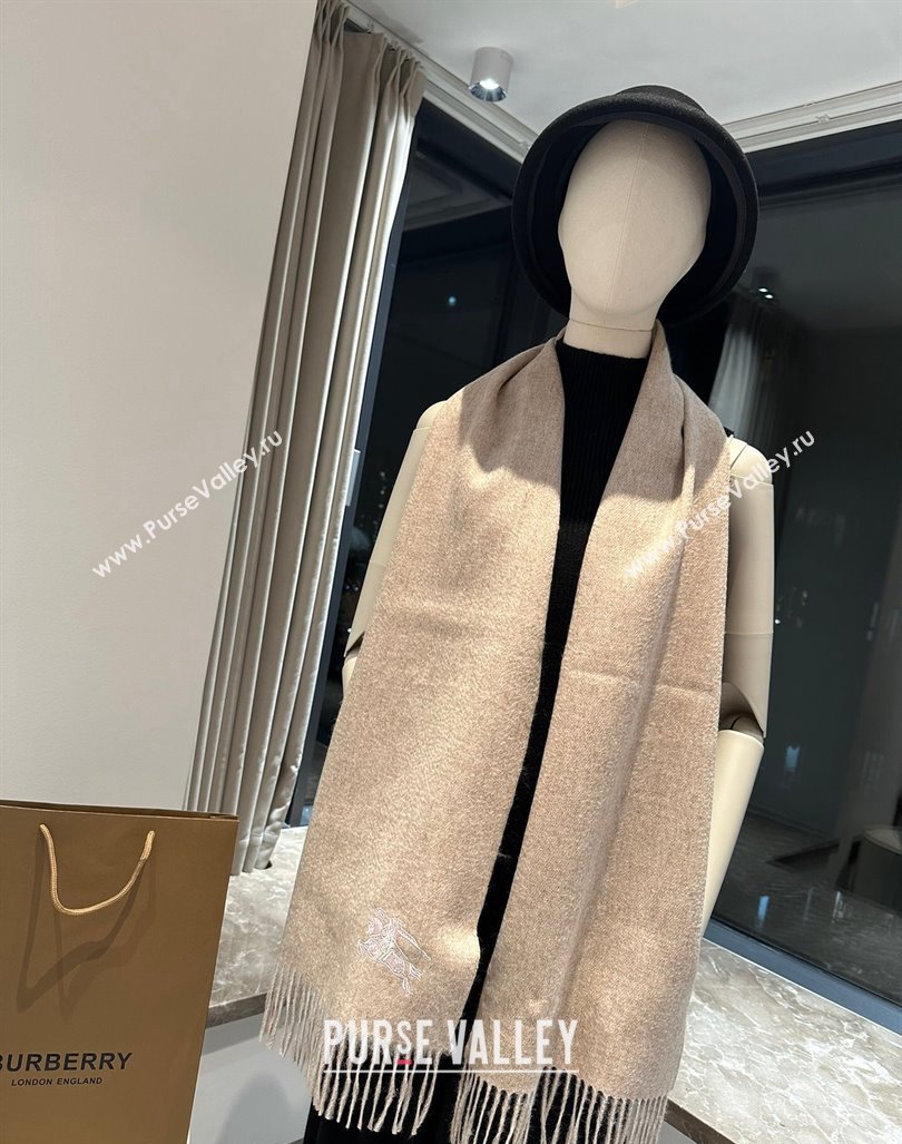 Burberry Logo Long Scarf 30x180cm Beige 2024 0912 (XMN-240912093)