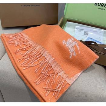 Burberry Logo Long Scarf 30x180cm Orange 2024 0912 (XMN-240912094)