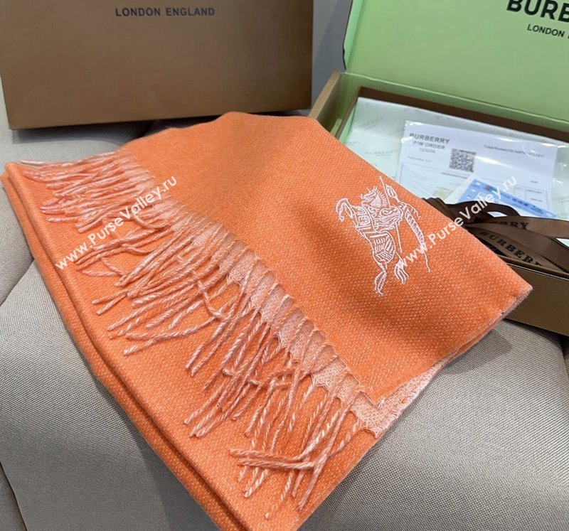Burberry Logo Long Scarf 30x180cm Orange 2024 0912 (XMN-240912094)