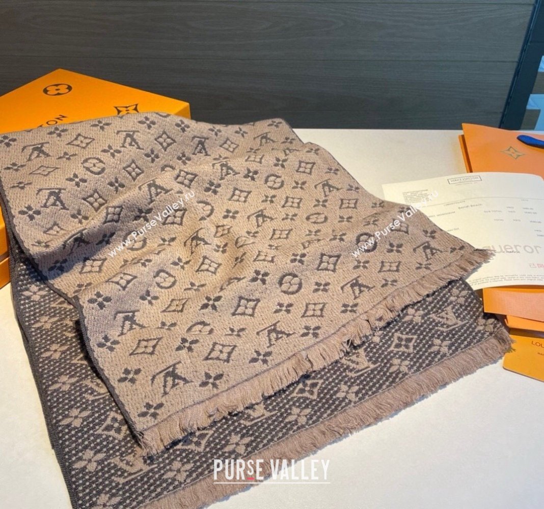 Louis Vuitton Monogram Cashmere Long Scarf 40x180cm Beige 2024 0912 (XMN-240912107)