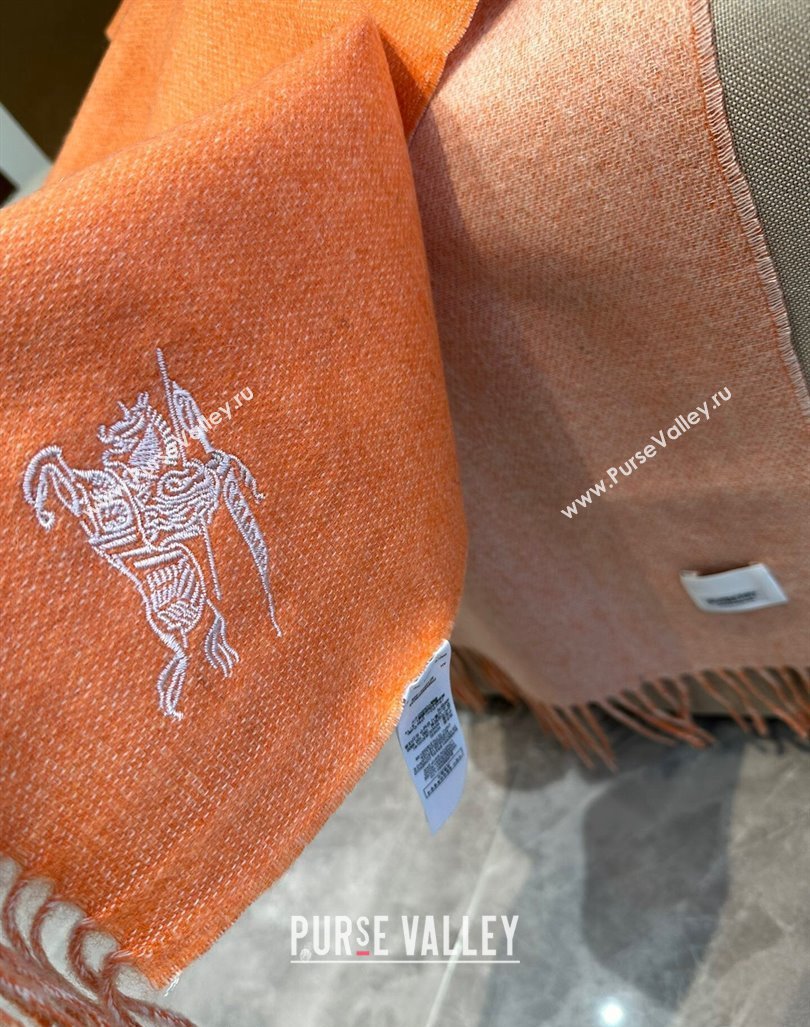 Burberry Logo Long Scarf 30x180cm Orange 2024 0912 (XMN-240912094)