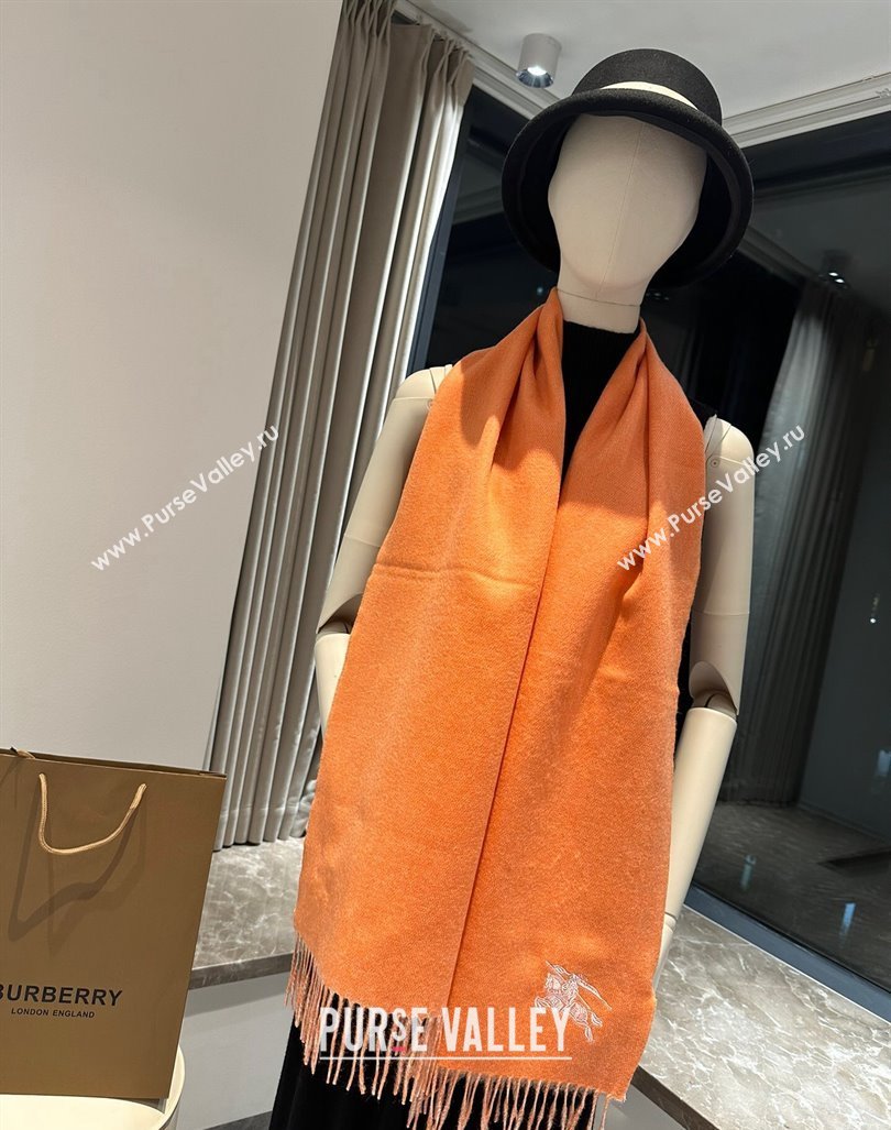 Burberry Logo Long Scarf 30x180cm Orange 2024 0912 (XMN-240912094)