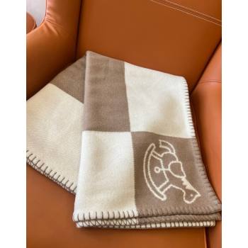 Hermes Wool Baby Blanket 100x140cm Brown 2024 0913 (A-240913016)