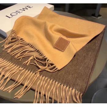 Loewe Logo Patch Cashmere Long Scarf 32x190cm Brown 2024 0912 (XMN-240912097)