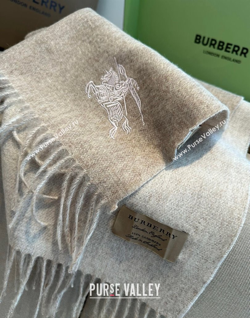 Burberry Logo Long Scarf 30x180cm Beige 2024 0912 (XMN-240912093)