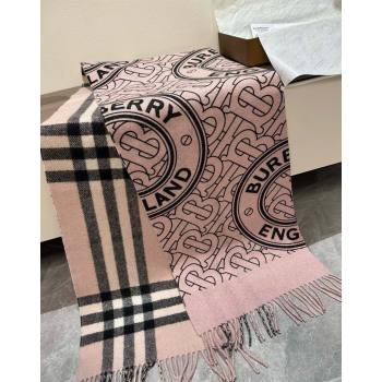 Burberry TB Cashmere Long Scarf 30x190 Light Pink 2024 BR102101 (XMN-241021106)