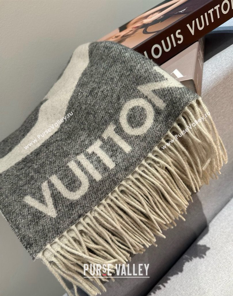 Louis Vuitton The Ultimate Cashmere Long Scarf 70x185cm Grey 2024 LV102102 (A-241021094)