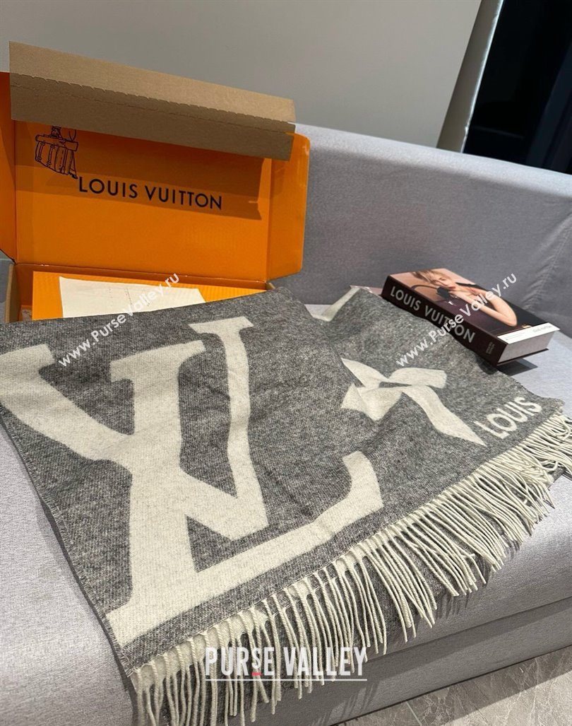 Louis Vuitton The Ultimate Cashmere Long Scarf 70x185cm Grey 2024 LV102102 (A-241021094)